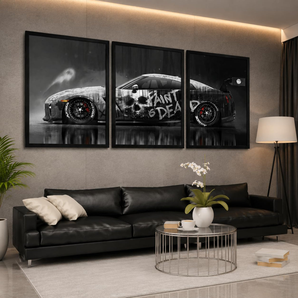 VENUXE ARTS Set Of 3 Big Sports Cars Framed Posters Gift Items for Boys Room Wall Decoration Bedroom Living Room Office Studio Décor | Car Poster Frame for Wall Décor