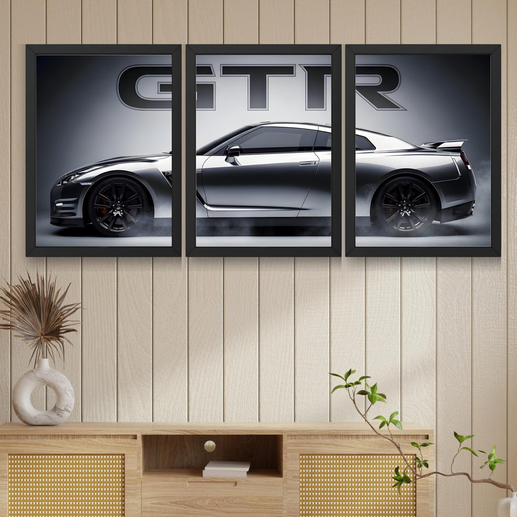 VENUXE ARTS Set Of 3 Big Sports Cars Framed Posters Gift Items for Boys Room Wall Decoration Bedroom, Living Room, Office, Studio Décor | Car Poster Frame for Wall Décor