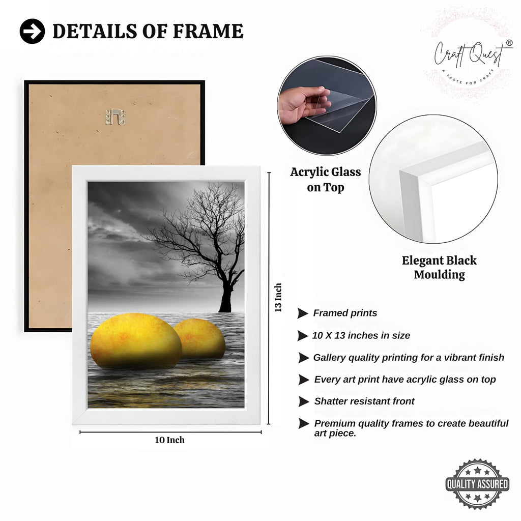 CRAFT QUEST Modern Abstract Golden Stone Art | Set of 3 Frames for Home Decoration | Ideal for Living Room, Bedroom & Offices
