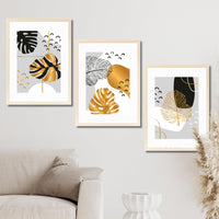 CRAFT QUEST Wall Art Decor Paintings | Set of 3 Abstract Wall Art Frames for Home Decoration | Ideal for Living Room, Bedrooms & Offices