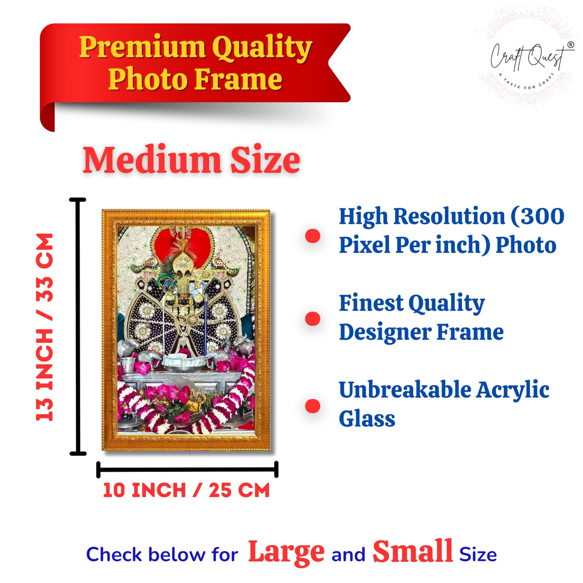 CRAFT QUEST Shree Sanwaliya Seth Shringaar Darshan Photo Frame