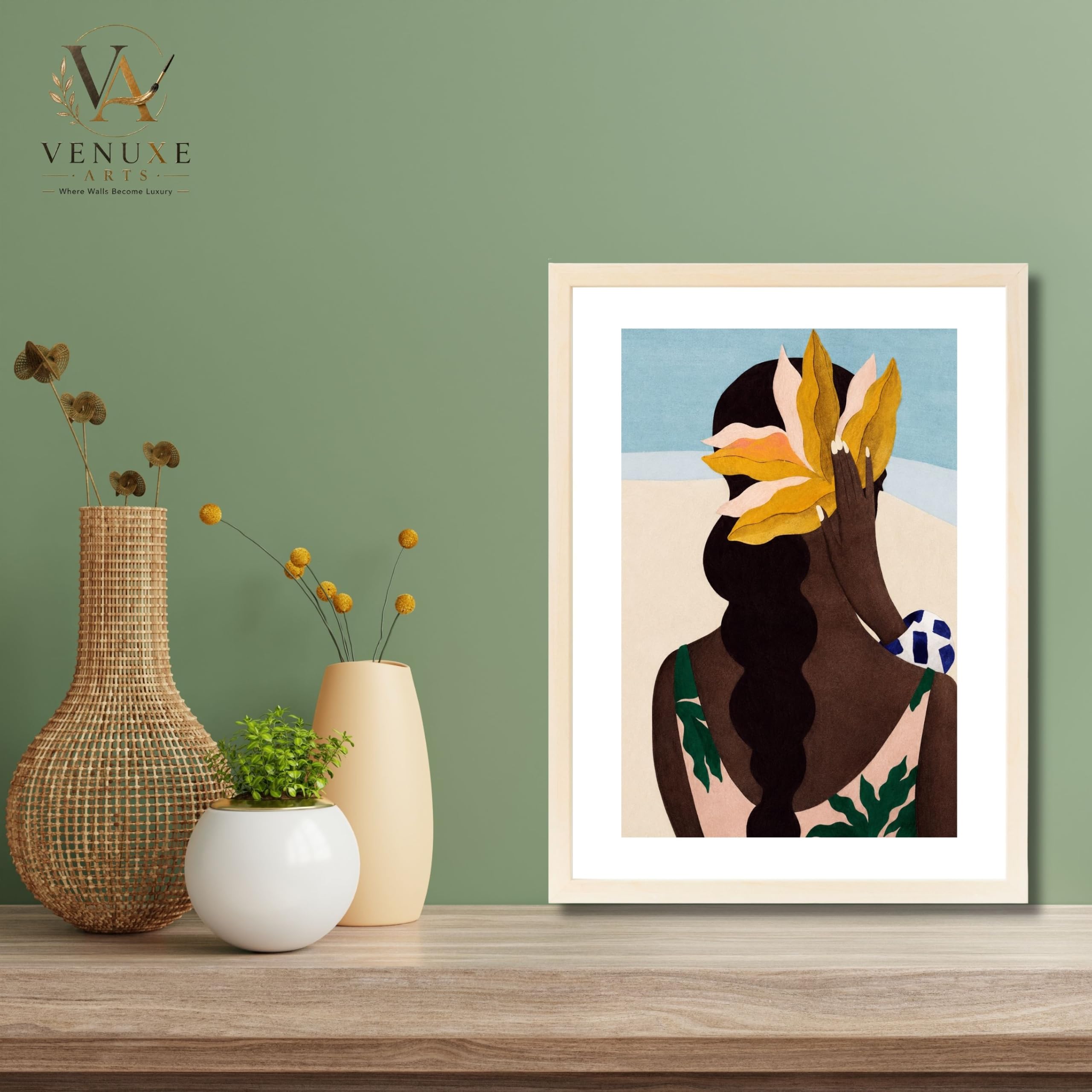 VENUXE ARTS Womens Contemporary Wall Art Posters for Home, Office, Study & Bedroom | Ready to Hang Framed Wall Decor | Positive Quote Prints | Gift for Friends & Family