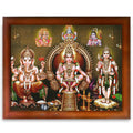 CRAFT QUEST Lord Swami Ayyappa Swamy Ayyappan Iyyappan South photo Frame For Wall Painting,Mandir, Pooja, Home Décor Items