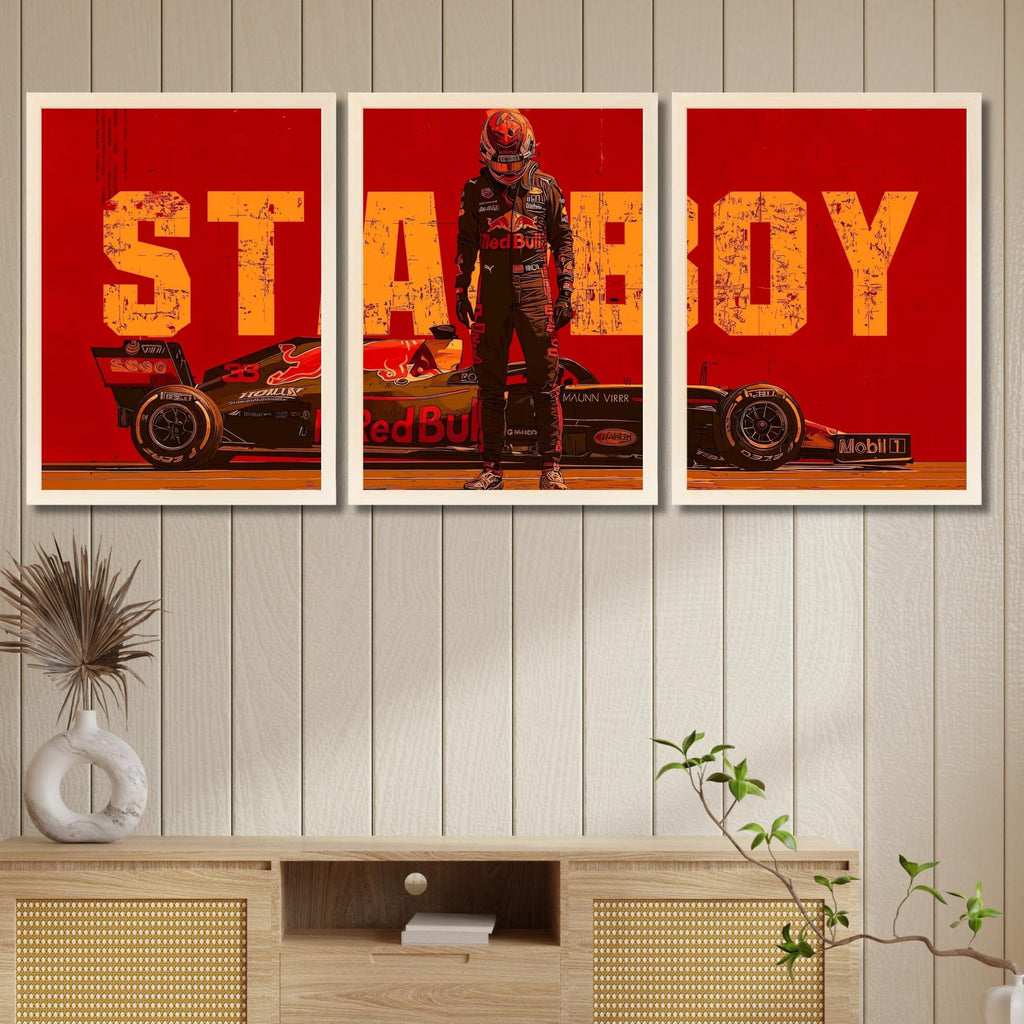 VENUXE ARTS Set Of 3 Big Sports Cars Framed Posters Gift Items for Boys Room Wall Decoration Bedroom Living Room Office Studio Décor | Car Poster Frame for Wall Décor