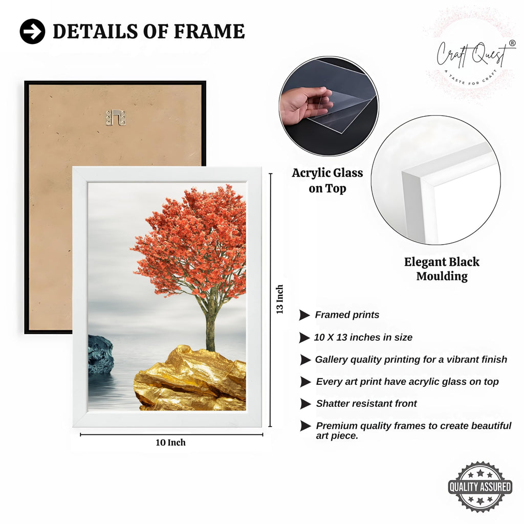 CRAFT QUEST Abstract Three Figure Modern Art | Set of 3 Frames for Home Decoration | Ideal for Living Room, Bedroom & Offices