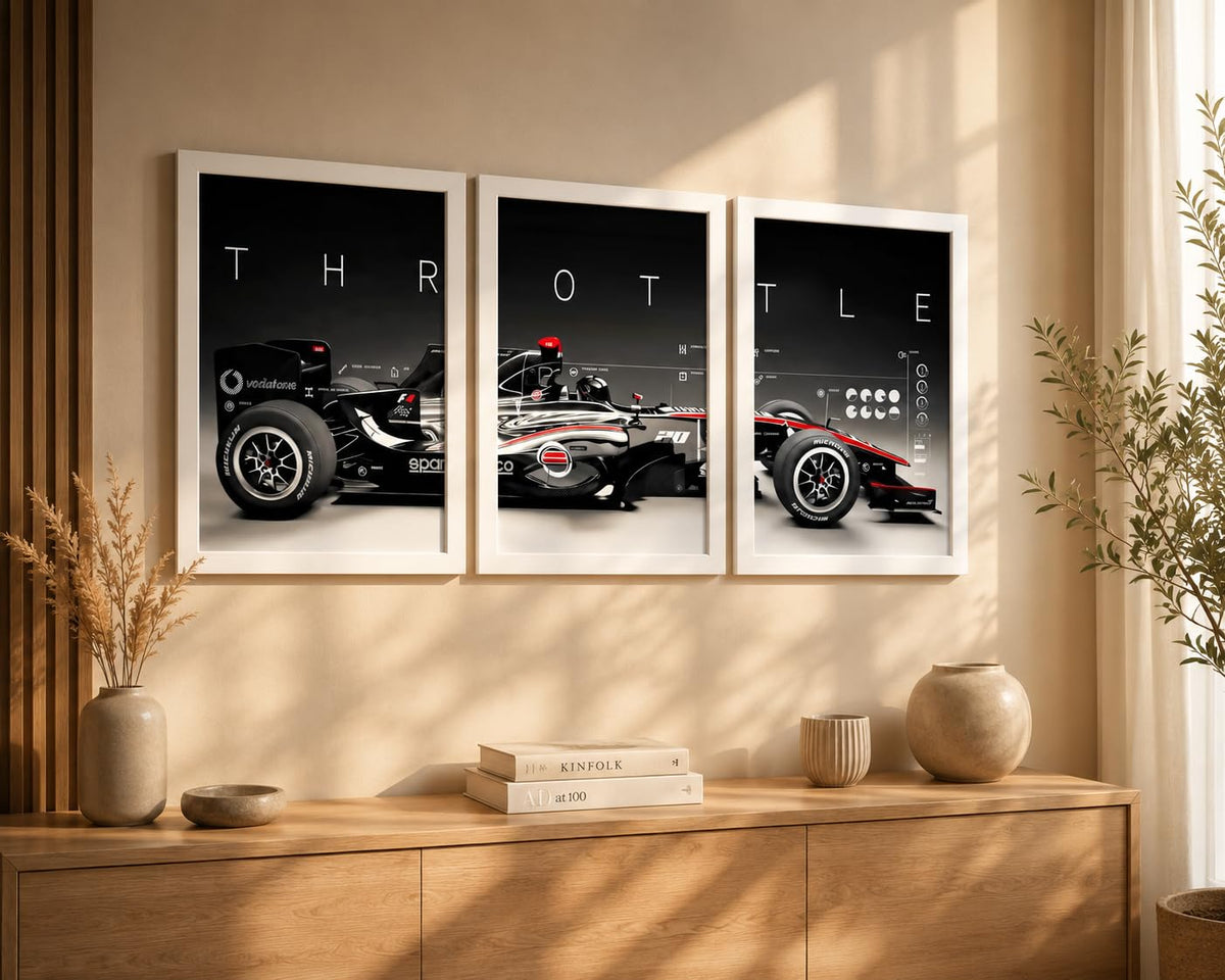 VENUXE ARTS Set Of 3 Big Sports Cars Framed Posters Gift Items for Boys Room Wall Decoration Bedroom Living Room Office Studio Décor | Car Poster Frame for Wall Décor