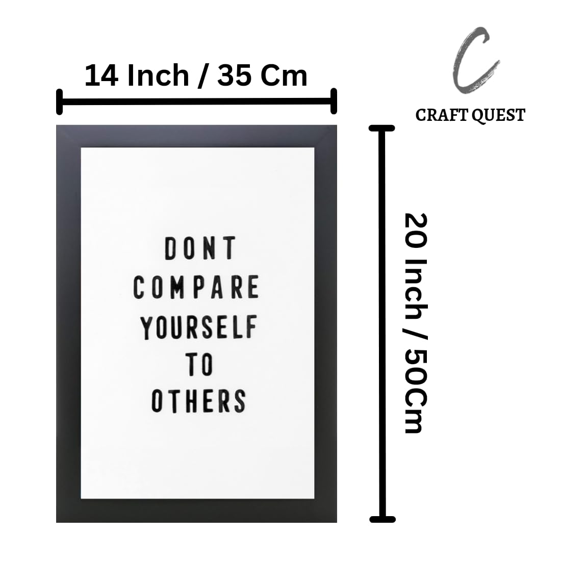 Craft Quest Motivational quotes Photo Frame for Gym, Office, Living room | Synthetic wood