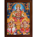 CRAFT QUEST Goddess Lakshmi Devi with Owl Wall Painting Frame Home Decor