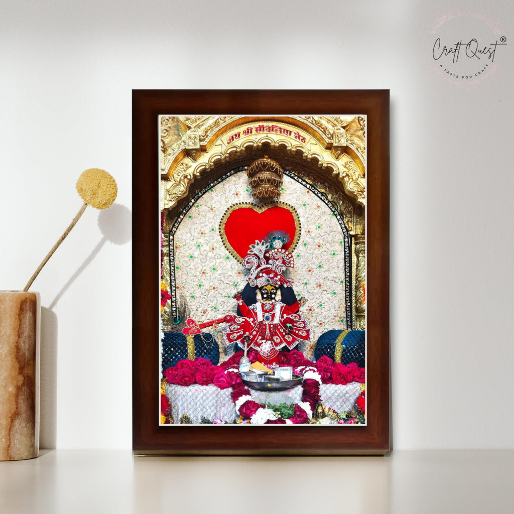 CRAFT QUEST Shree Sanwaliya Seth Shringaar Darshan Religious Photo Frame
