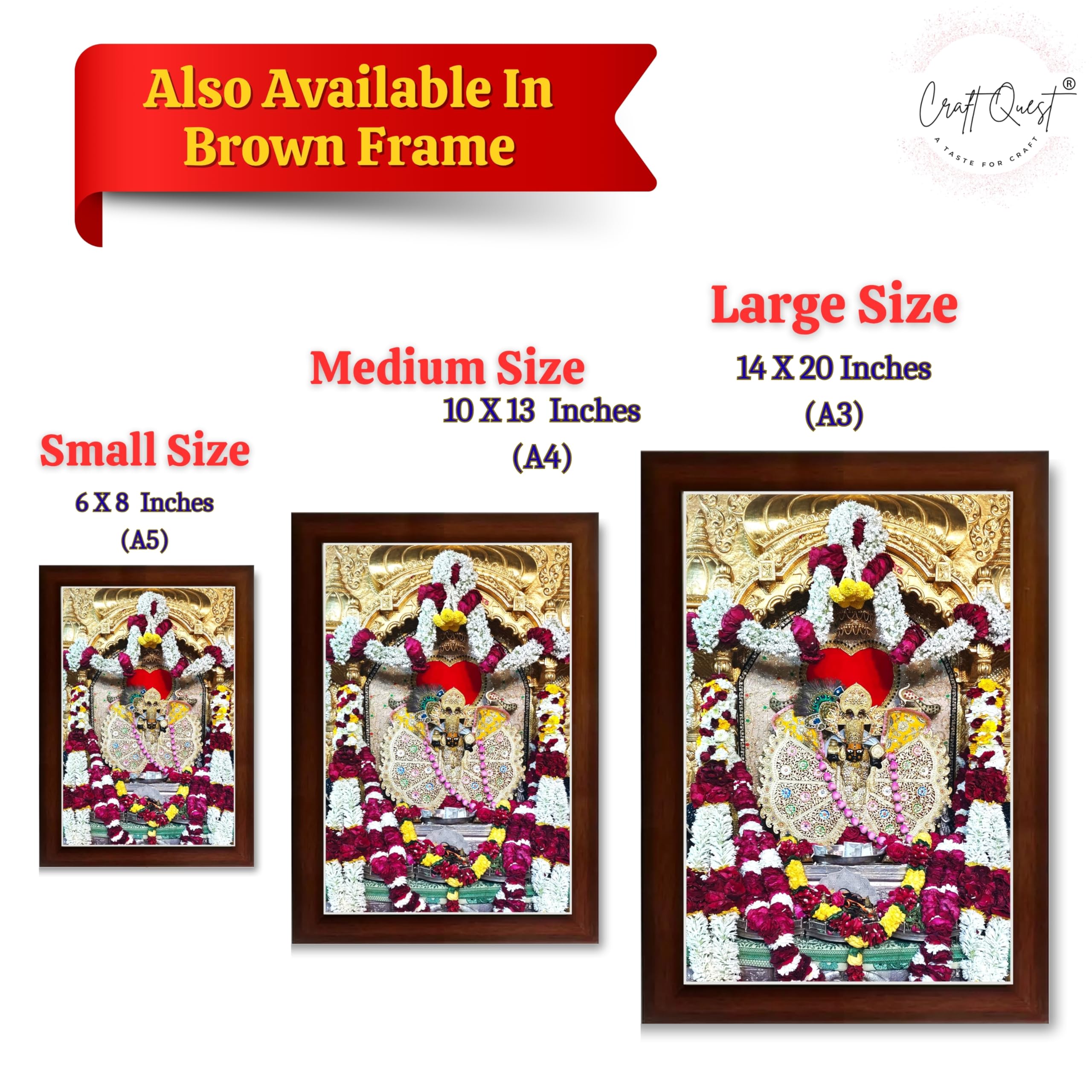 CRAFT QUEST Shri Sanwaliya Seth Shringaar Darshan Religious Photo Frame