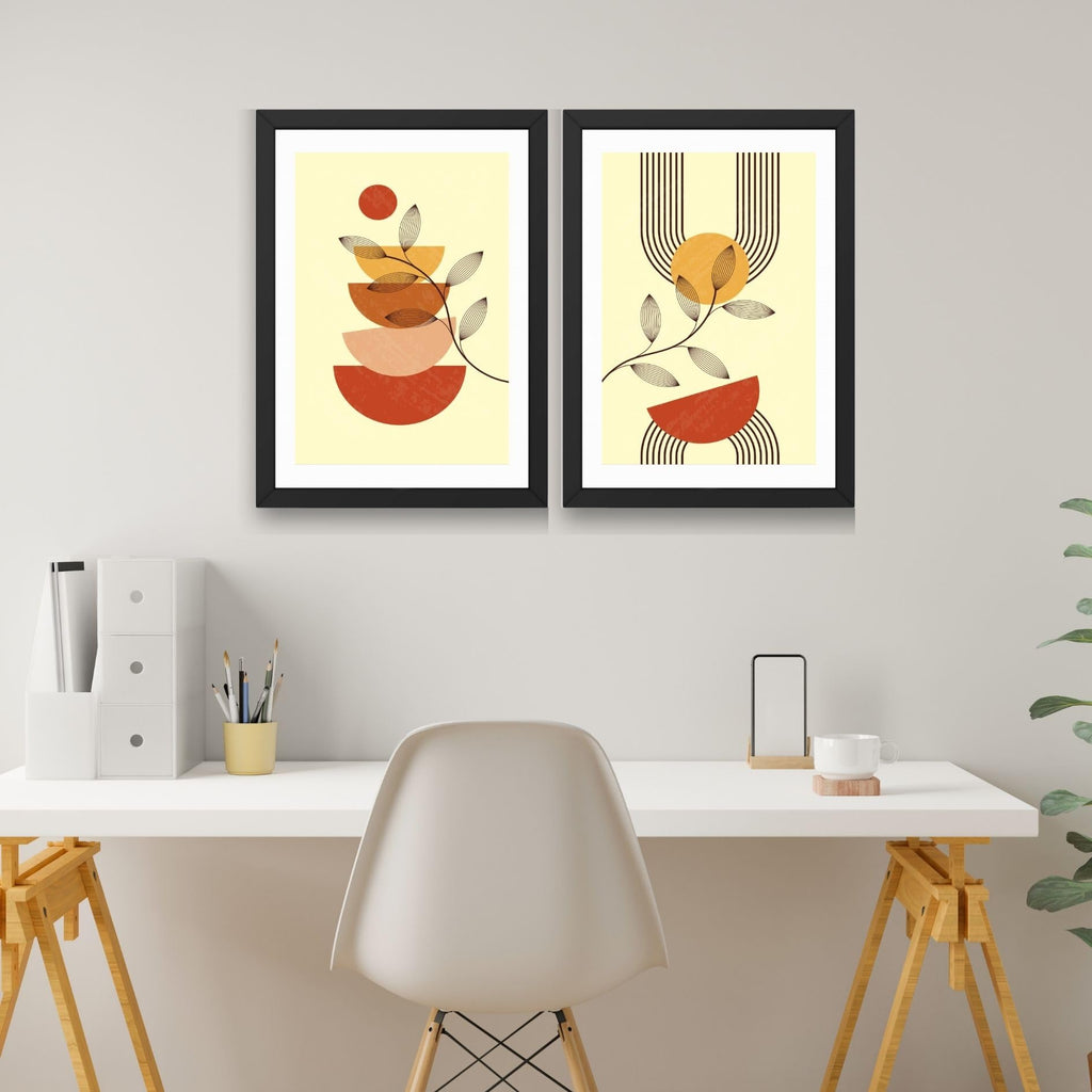 CRAFT QUEST 2 Piece Set Wall Art Photo Frame Painting for Wall Decoration With Acrylic Glass, Wall Art for living room,Home, Office Restraunt