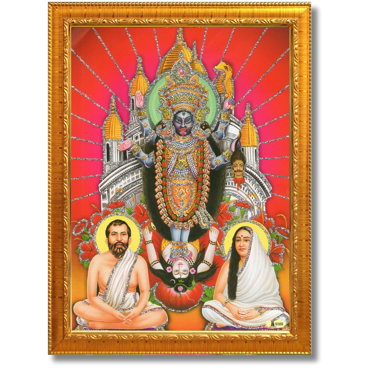 CRAFT QUEST Kali Mata photo with frame, God Religious Framed With Acrylic Glass