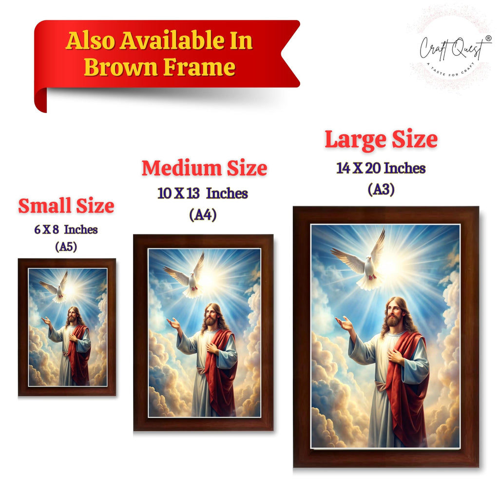 CRAFT QUEST Lord Jesus Christ Christmas Photo Frame Decor For Wall/Table/Room