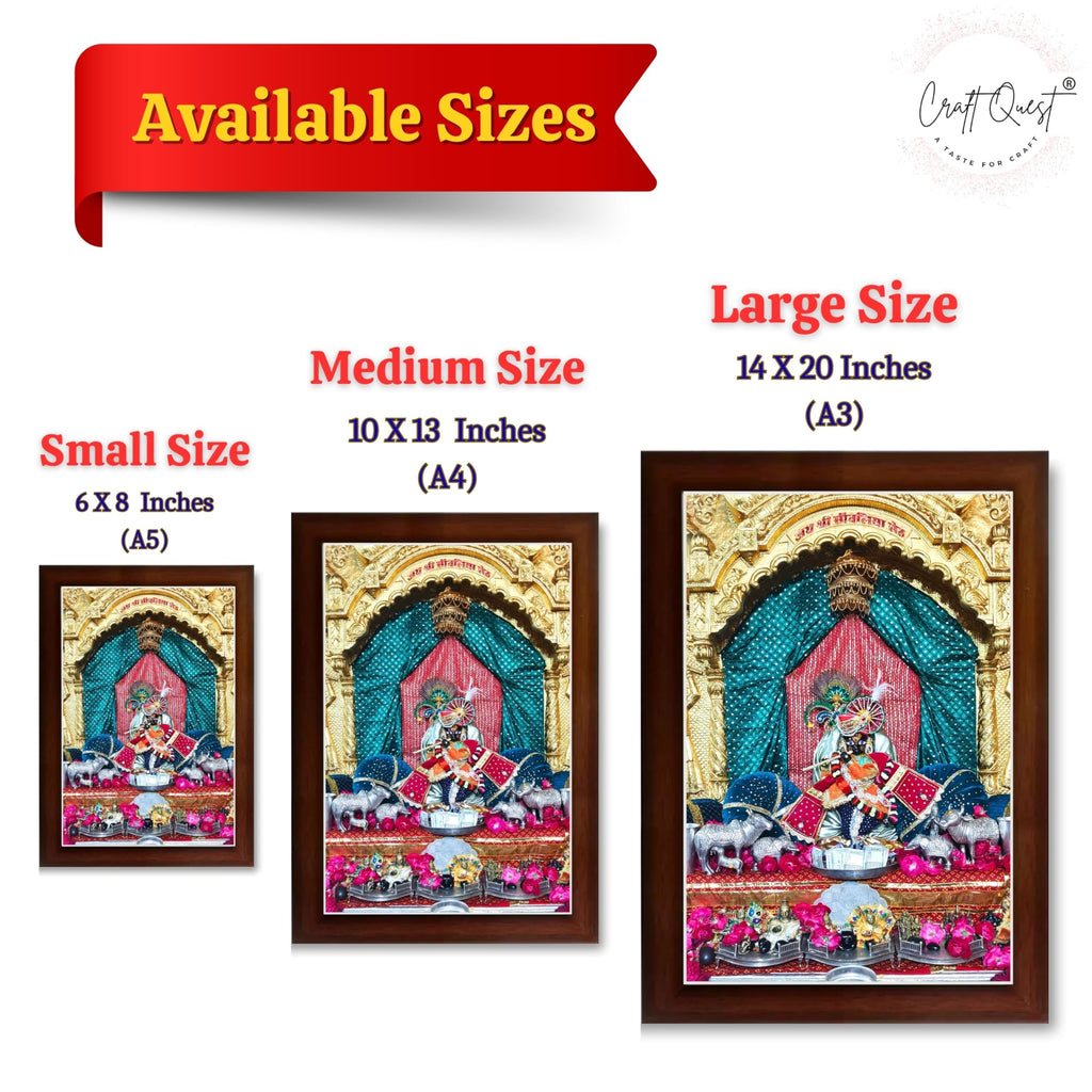 CRAFT QUEST Shree Sanwaliya Seth Shringaar Darshan Religious Photo Frame