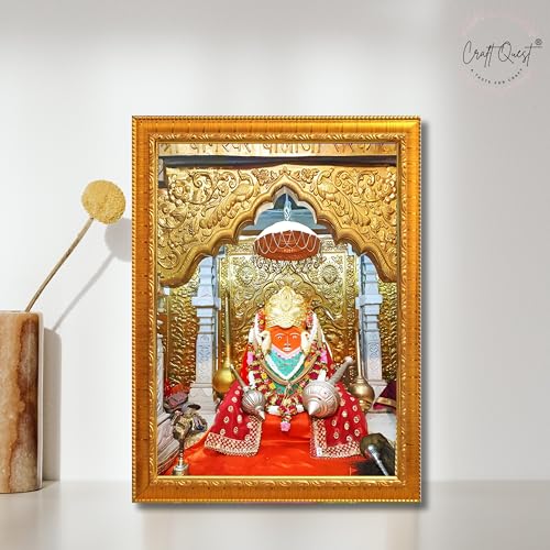 CRAFT QUEST Bageshwar Dham Balaji Photo Frame (10X13 inch, Big Size photo Religious Frame with Acrylic glass)