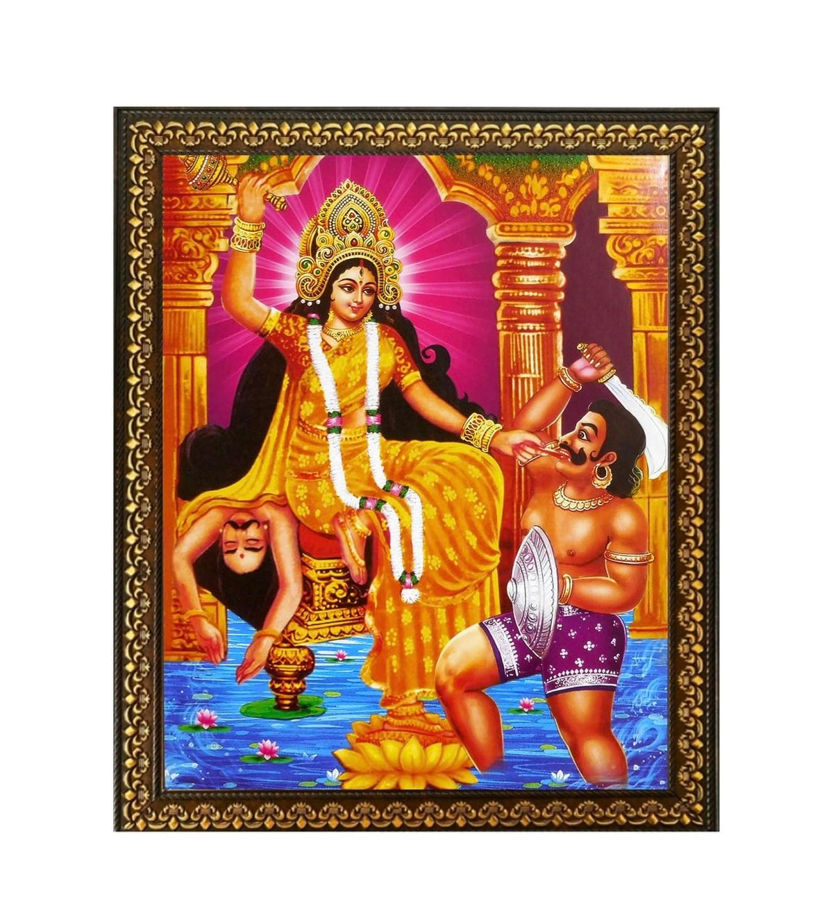 Bajaj Creations Baglamukhi Mata Religious photo frame for mandir, home and office