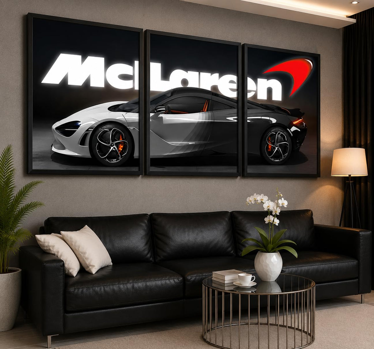 VENUXE ARTS Set Of 3 Big Sports Cars Framed Posters Gift Items for Boys Room Wall Decoration Bedroom Living Room Office Studio Décor | Car Poster Frame for Wall Décor