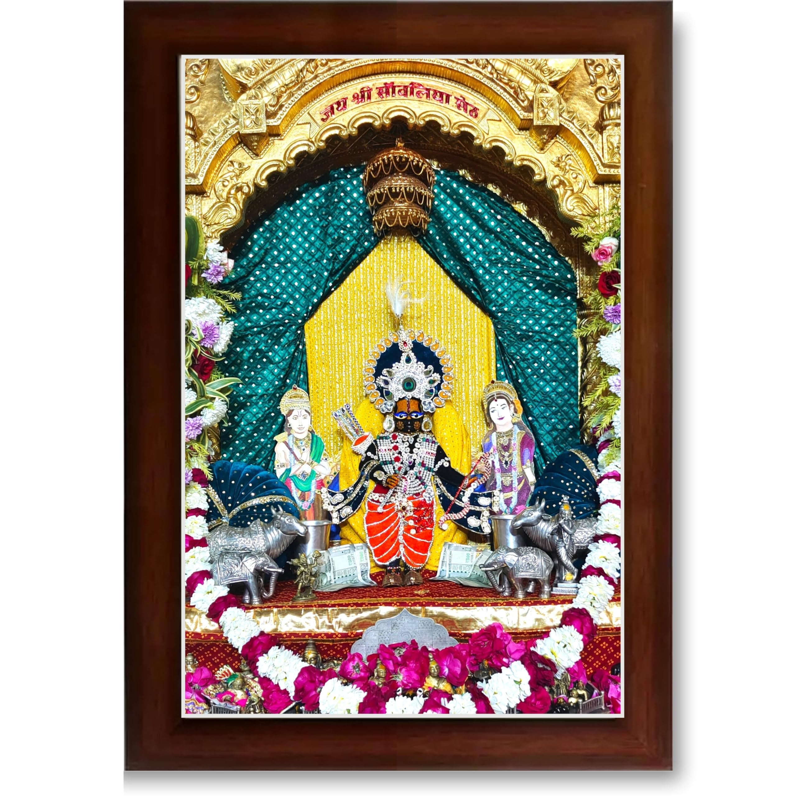 CRAFT QUEST ShrI Sanwaliya Seth Shringaar Darshan Religious Photo Frame