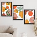 CRAFT QUEST Wall Art Decor Paintings | Set of 3 BOHO Wall Art Frames for Home Decoration | Ideal for Living Room, Bedroom & Office