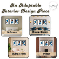 CRAFT QUEST Wall Art Decor Paintings | Set of 3 Abstract Wall Art Frames for Home Decoration | Ideal for Living Room, Bedroom & Office