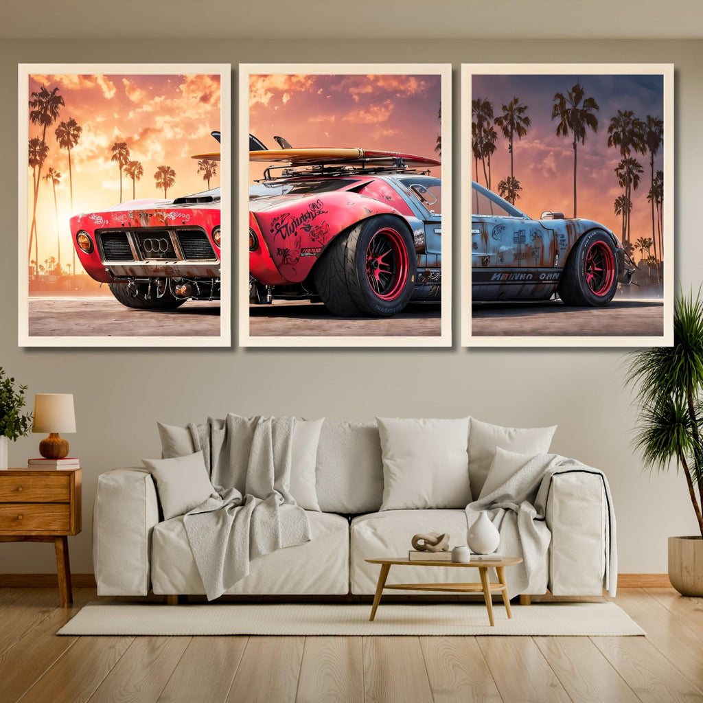 VENUXE ARTS Set Of 3 Big Sports Cars Framed Posters Gift Items for Boys Room Wall Decoration Bedroom Living Room Office Studio Décor | Car Poster Frame for Wall Décor