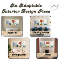 CRAFT QUEST Abstract Three Figure Modern Art | Set of 3 Frames for Home Decoration | Ideal for Living Room, Bedroom & Offices