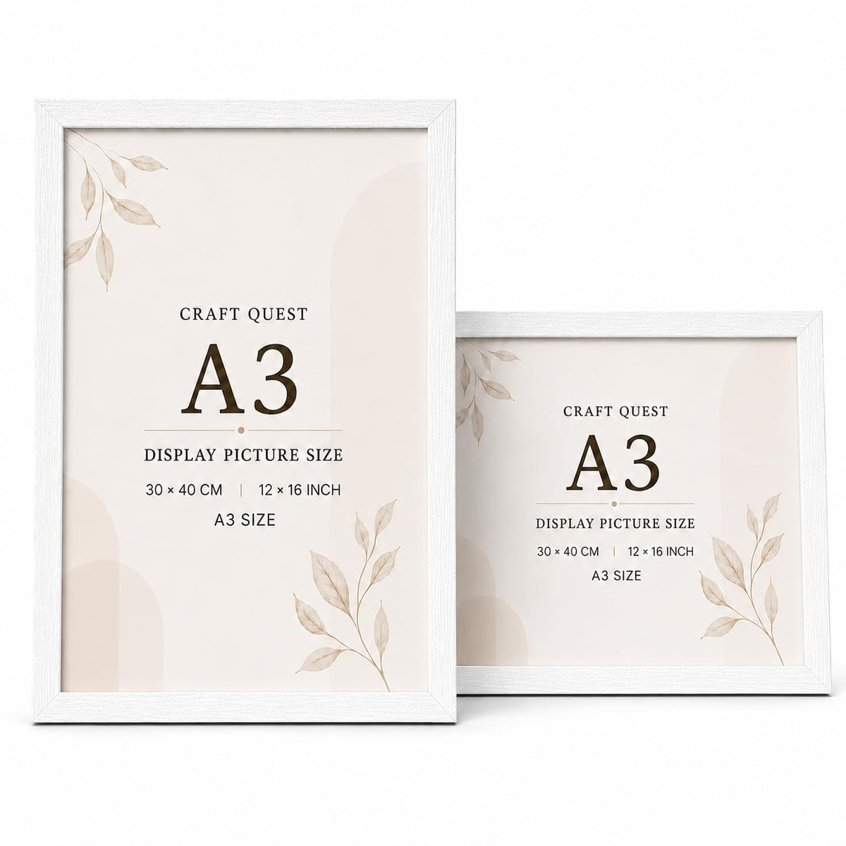 CRAFT QUEST 4X6 Inch Size synthetic Wall Mount Photo frames Single For Home Decoration, Living Room, Office Decoration (Natural, Set of 1)