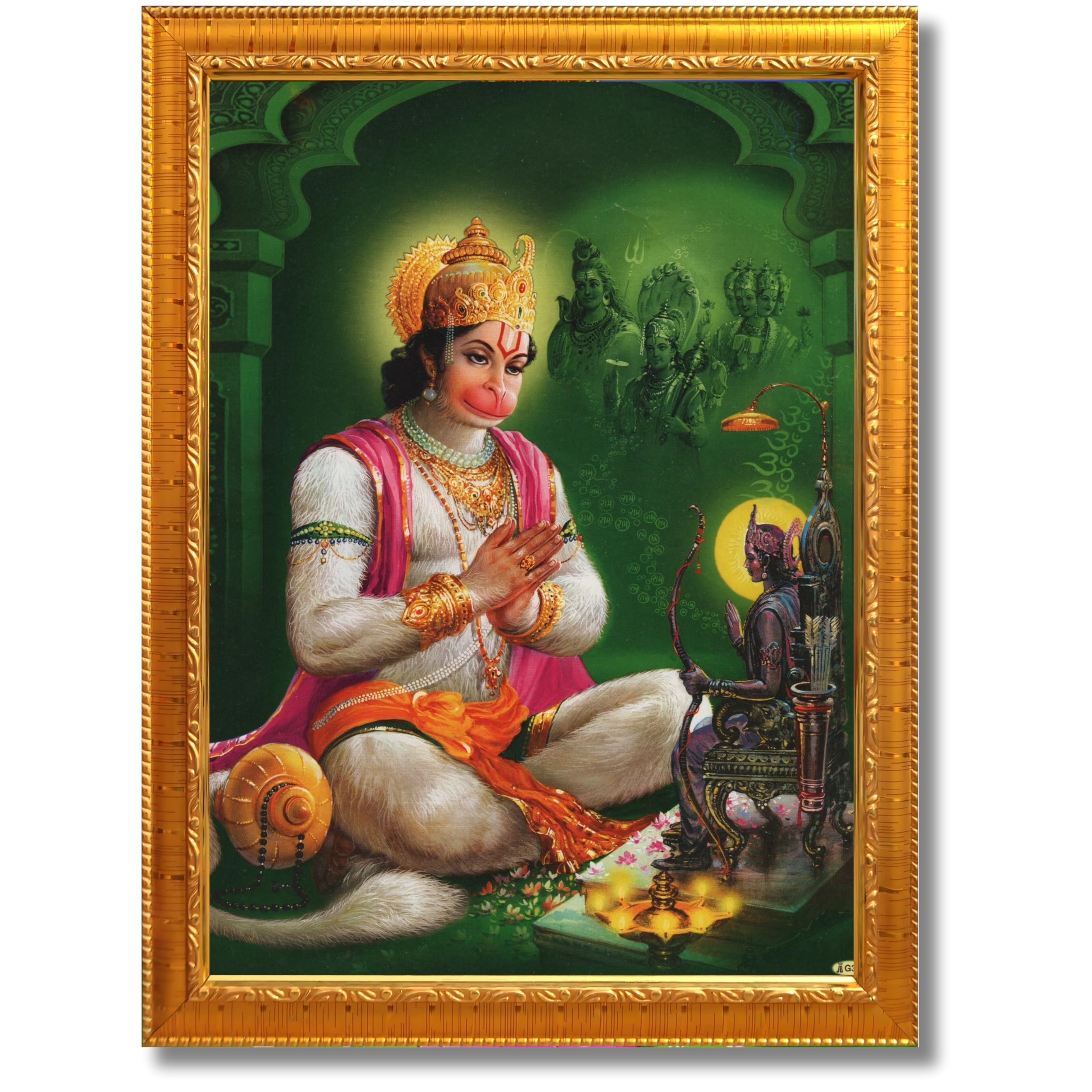 CRAFT QUEST Hanuman JI | Bajrangbali Religious Photo frame home decorative