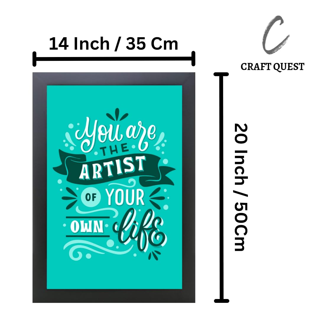 Craft Quest Motivational quotes Photo Frame for Gym, Office, Living room | Synthetic wood