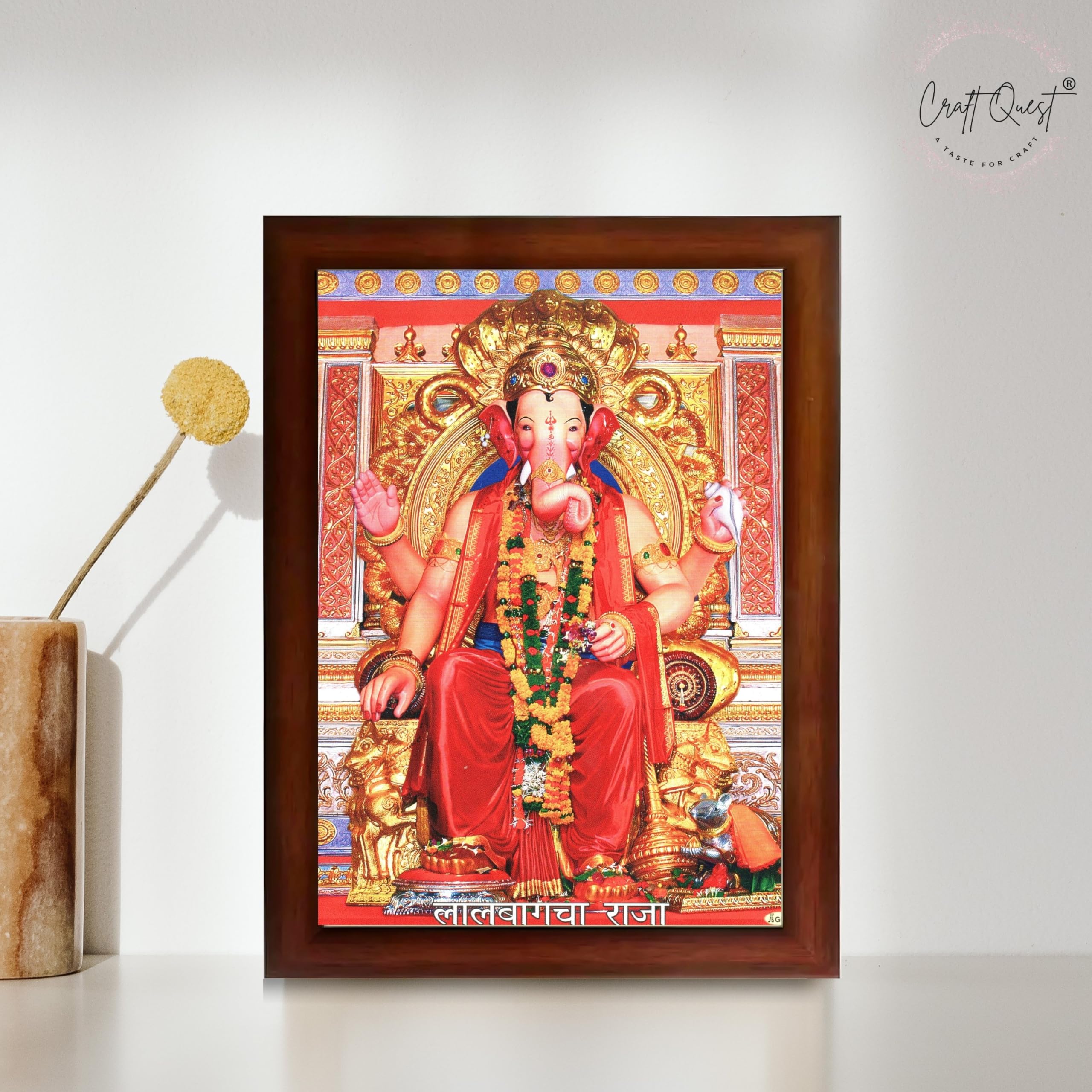 CRAFT QUEST Lord Ganesh ji Modern Wall Painting With Frame For Home and Office Decor,