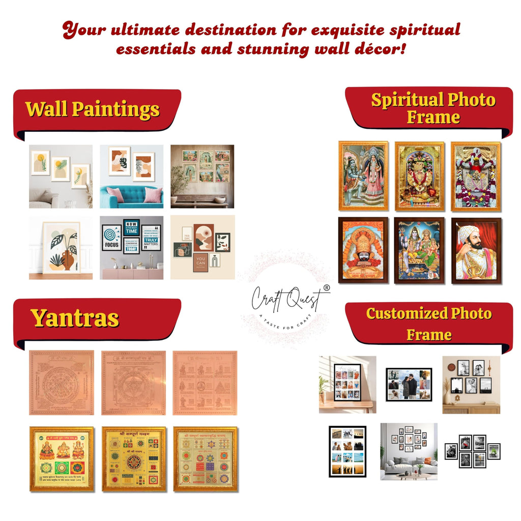 CRAFT QUEST Shree Kashtabhanjan Dev Hanumanji Salangpur Photo Frame Synthetic, Wall hangings