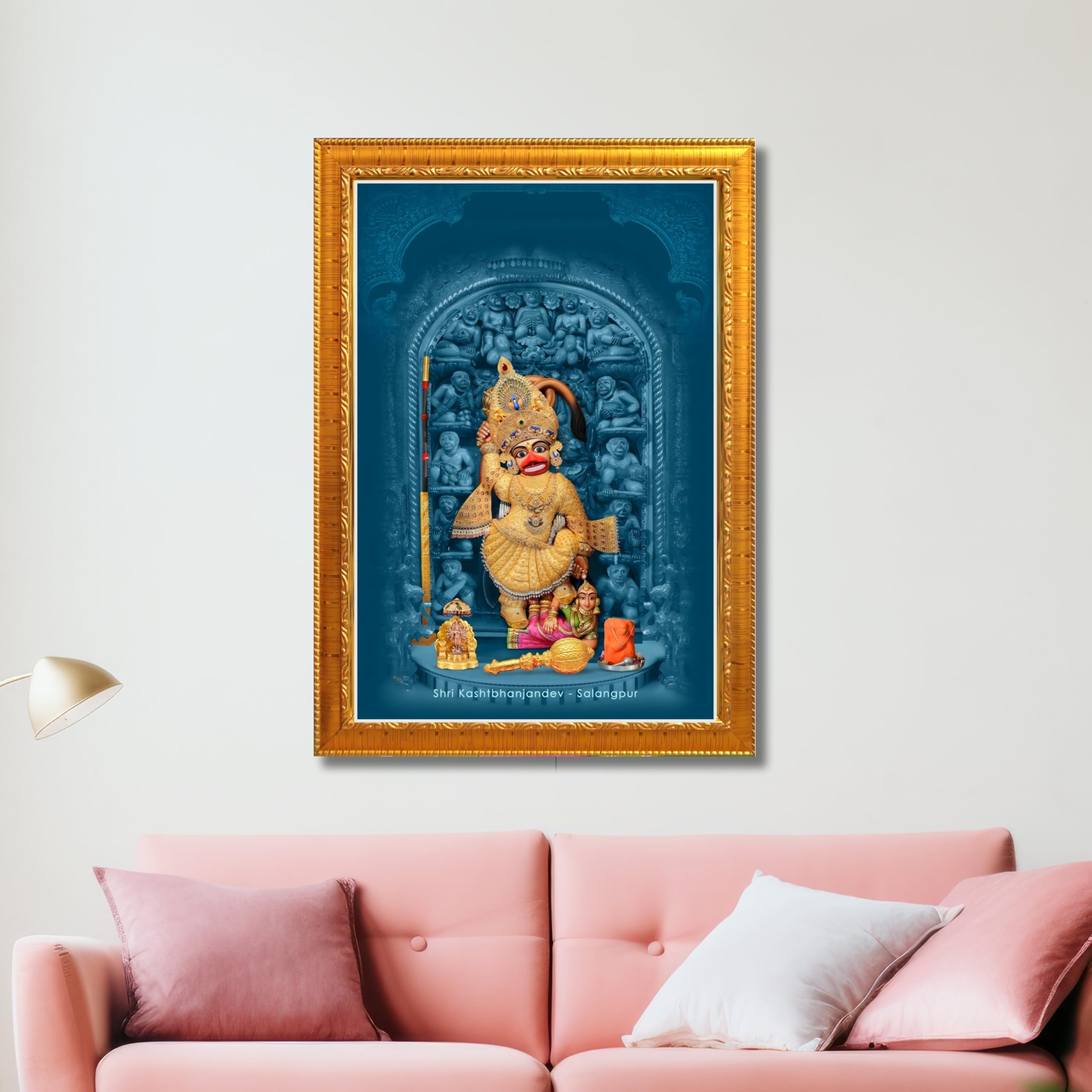CRAFT QUEST Shree Kashtabhanjan Dev Hanumanji Salangpur Photo Frame Synthetic, Wall hangings