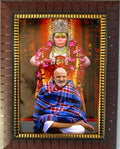 Bajaj Creations Neem Karoli Baba Religious photo frame painting | Lord Hanuman swaroop | for mandir, home and office