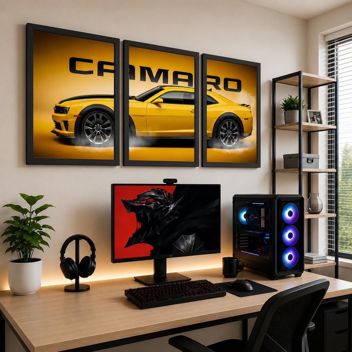VENUXE ARTS Set Of 3 Big Sports Cars Framed Posters Gift Items for Boys Room Wall Decoration Bedroom, Living Room, Office, Studio Décor | Car Poster Frame for Wall Décor