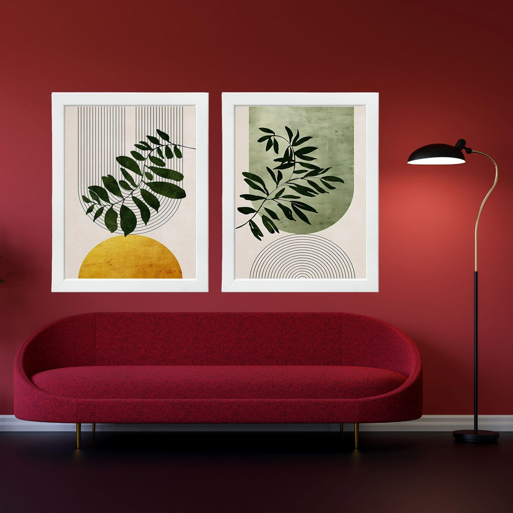CRAFT QUEST Set of 2 piece Wall Art poster Frame Painting for Wall Decoration With Acrylic Glass, living room, Home, Office, Restraunt