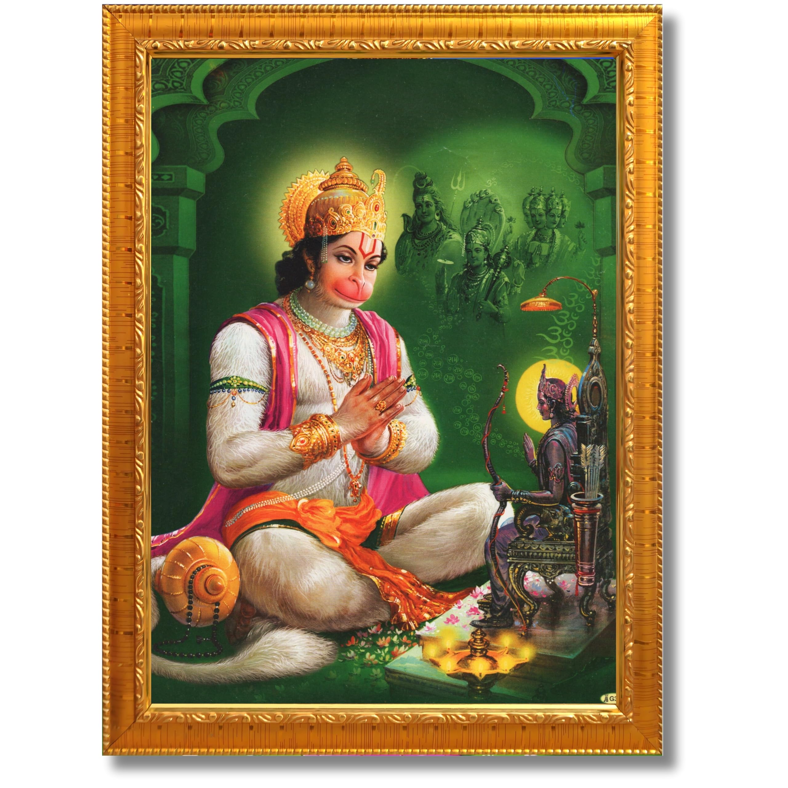CRAFT QUEST Hanuman JI | Bajrangbali Religious Photo frame home decorative