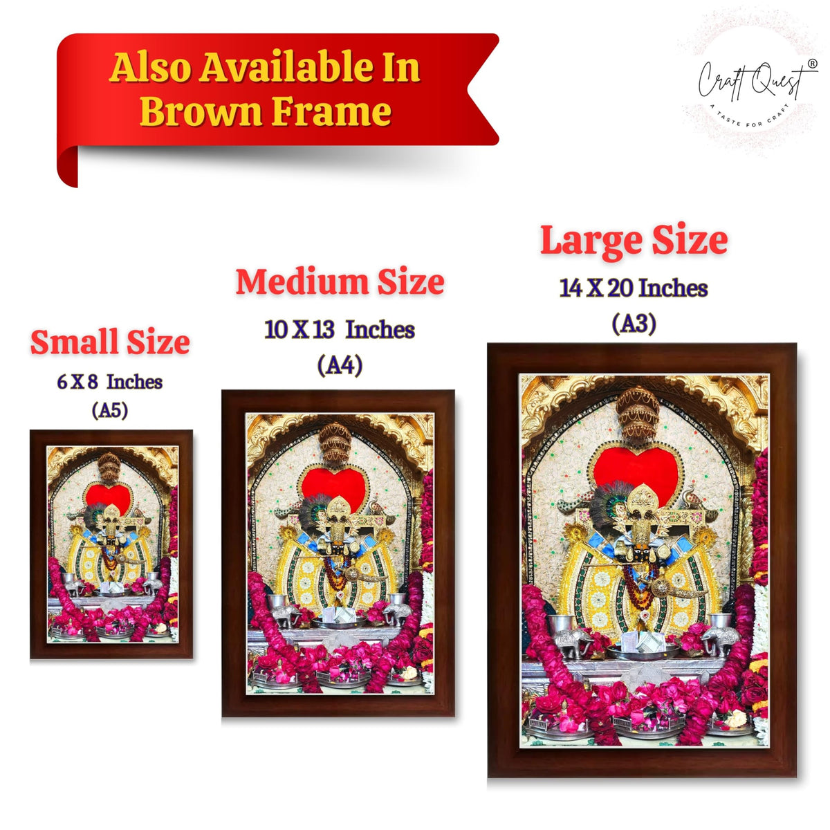 CRAFT QUEST Shree Sanwaliya Seth Shringaar Darshan Religious Photo Frame