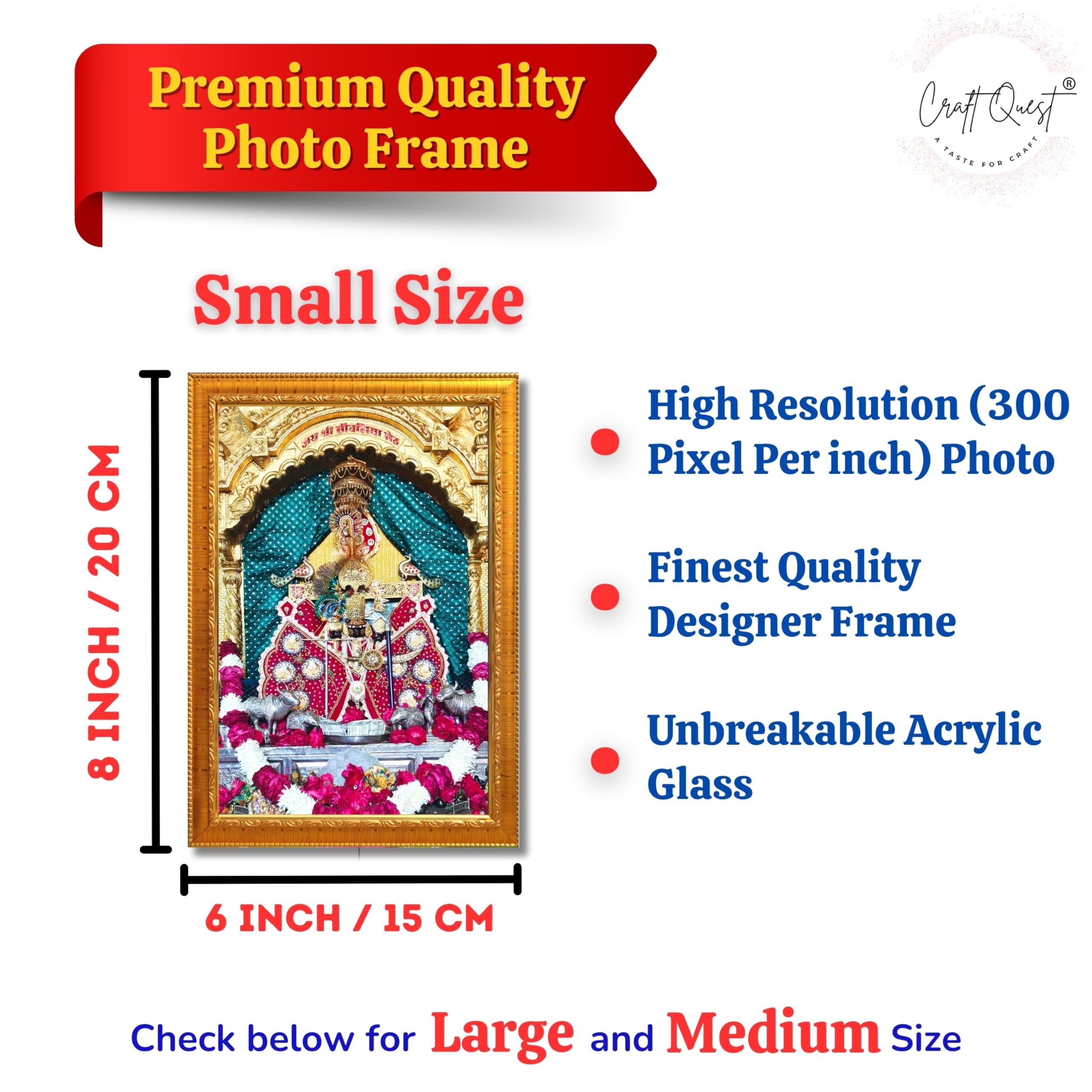 CRAFT QUEST Shree Sanwaliya Seth Shringaar Darshan Religious Photo Frame