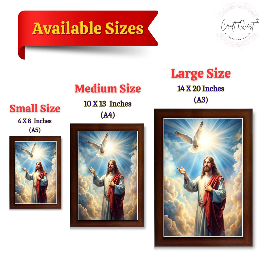 CRAFT QUEST Lord Jesus Christ Christmas Photo Frame Decor For Wall/Table/Room