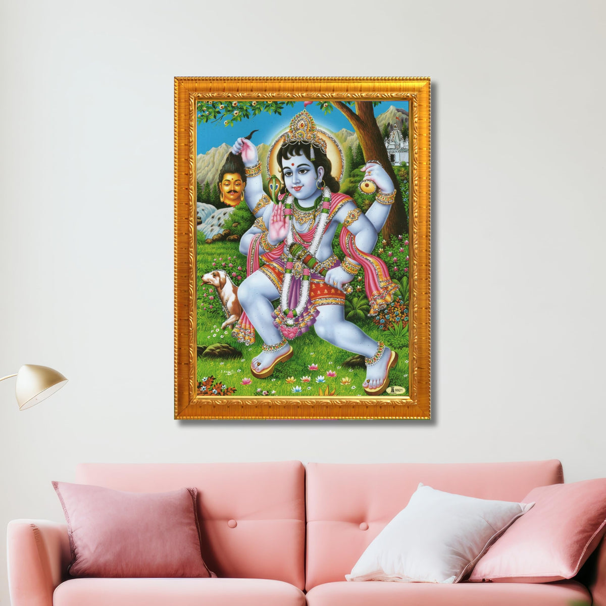 CRAFT QUEST Kaal Bhairav/Lord Bhairava/Bhairon Baba/Bhairavnath/Batuk Bhairav Religious Photo Frame & Acrylic Sheet Glass