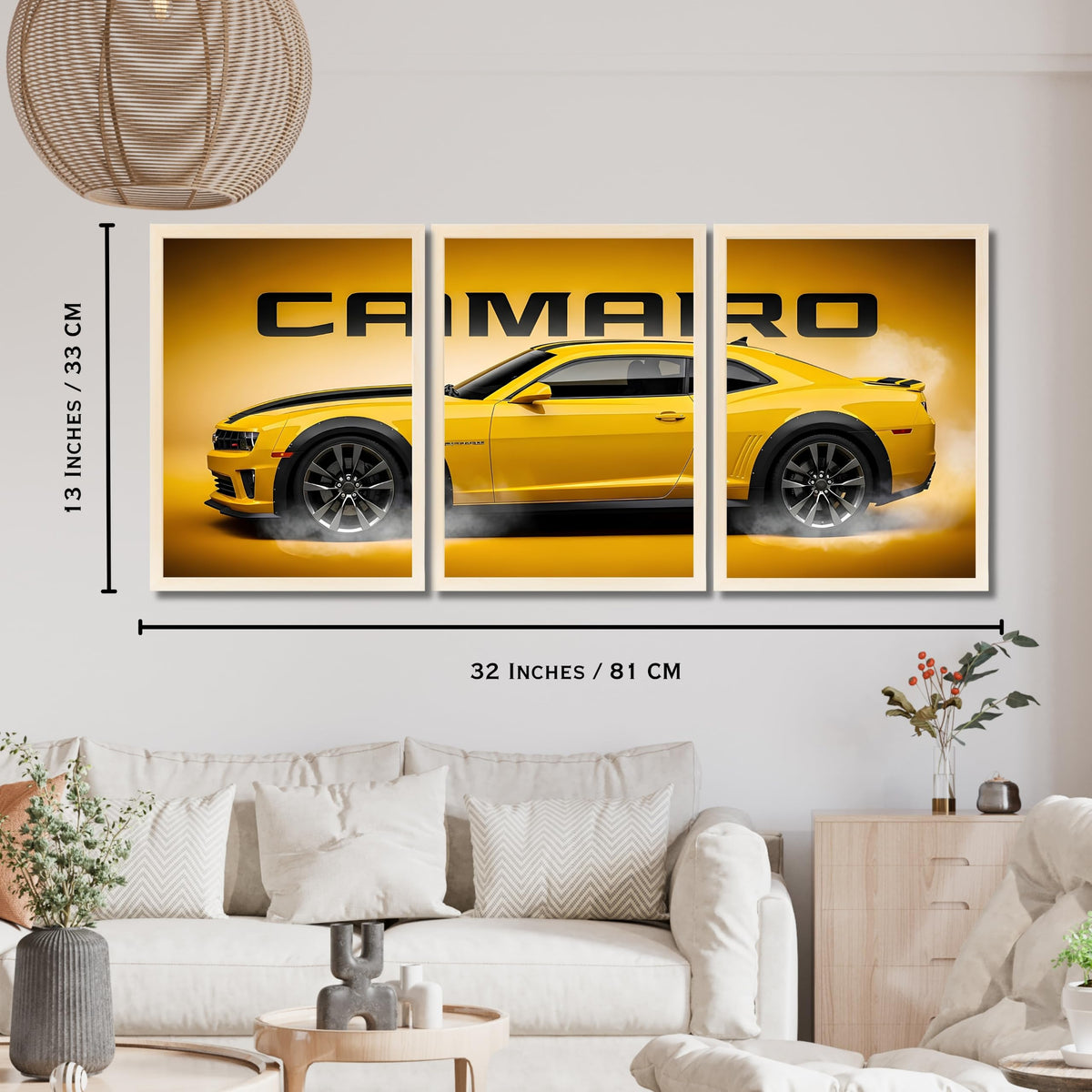 VENUXE ARTS Set Of 3 Big Sports Cars Framed Posters Gift Items for Boys Room Wall Decoration Bedroom, Living Room, Office, Studio Décor | Car Poster Frame for Wall Décor
