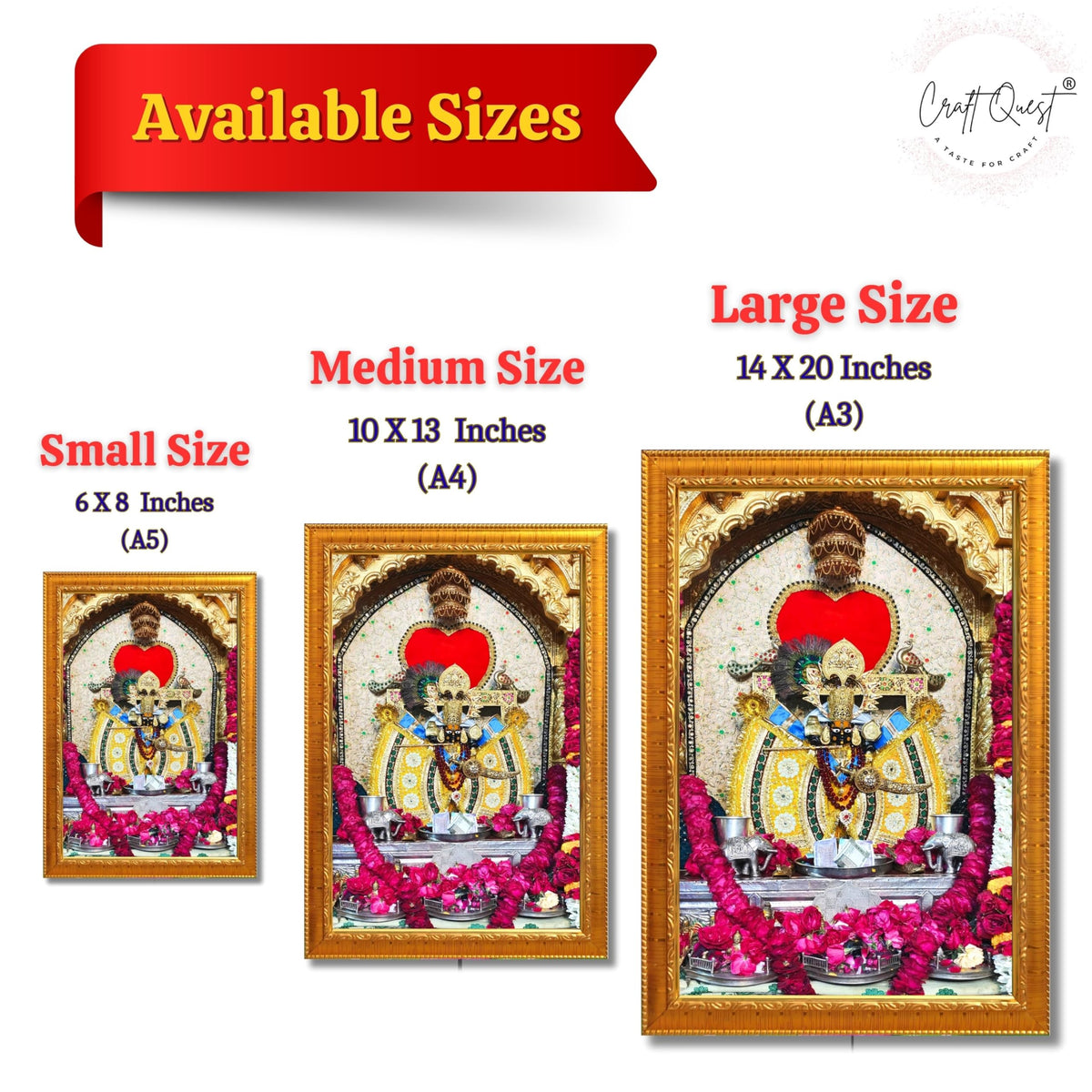 CRAFT QUEST Shree Sanwaliya Seth Shringaar Darshan Religious Photo Frame