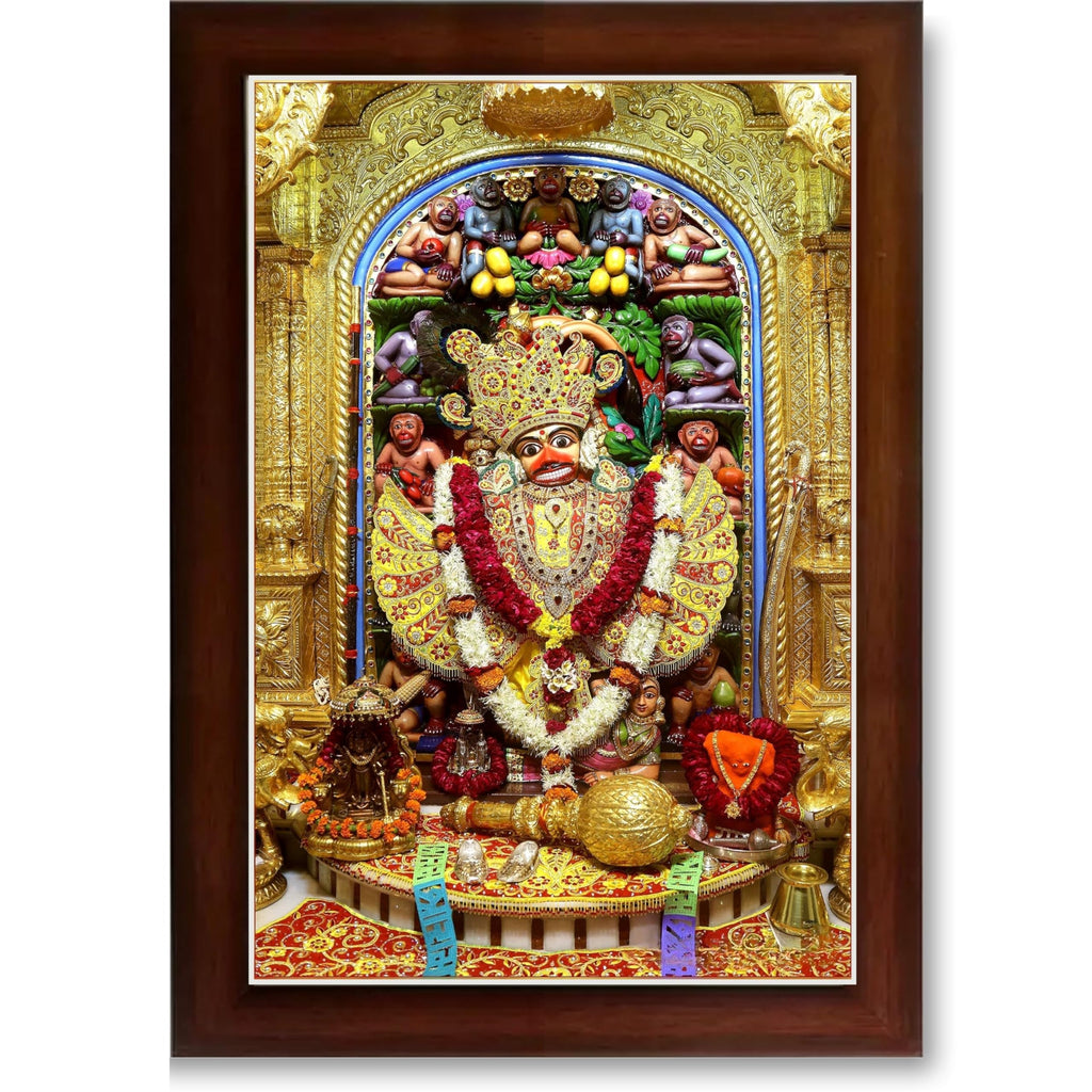 CRAFT QUEST Shree Kashtabhanjan Dev Hanumanji Salangpur Photo Frame Synthetic, Wall hangings