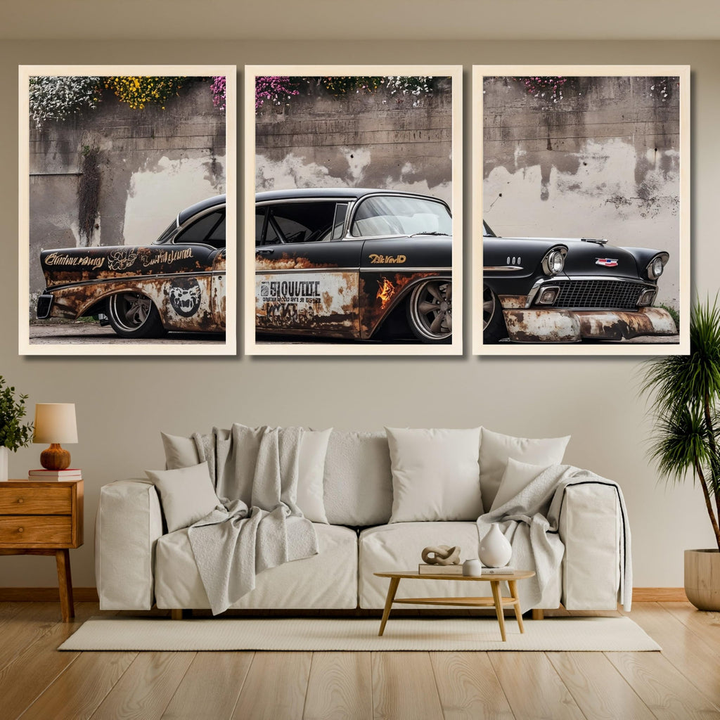 VENUXE ARTS Set Of 3 Big Sports Cars Framed Posters Gift Items for Boys Room Wall Decoration Bedroom Living Room Office Studio Décor | Car Poster Frame for Wall Décor