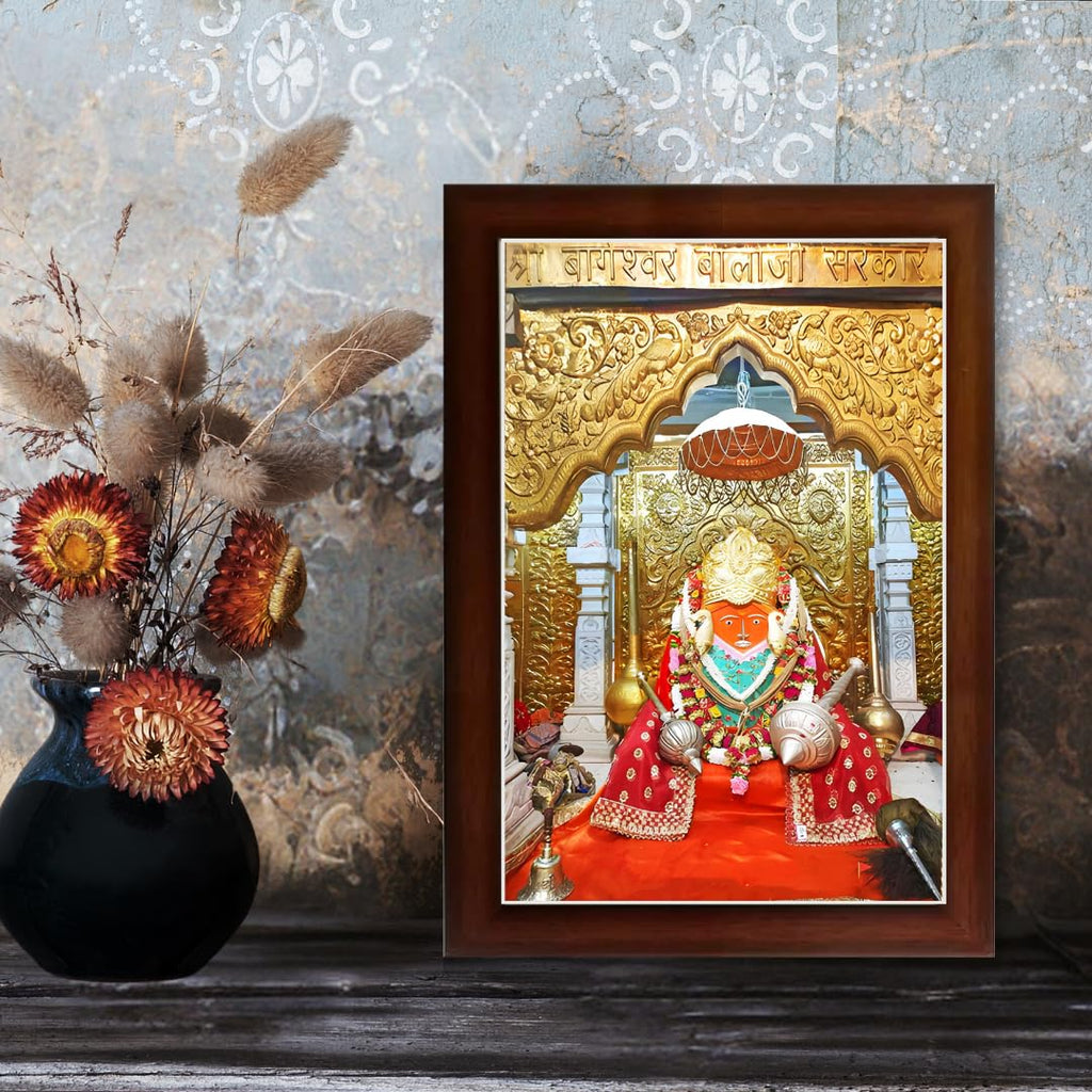 CRAFT QUEST Bageshwar Dham, Baba, Sarkar, Pandit Dhirendra Shastri Photo Religious Frame
